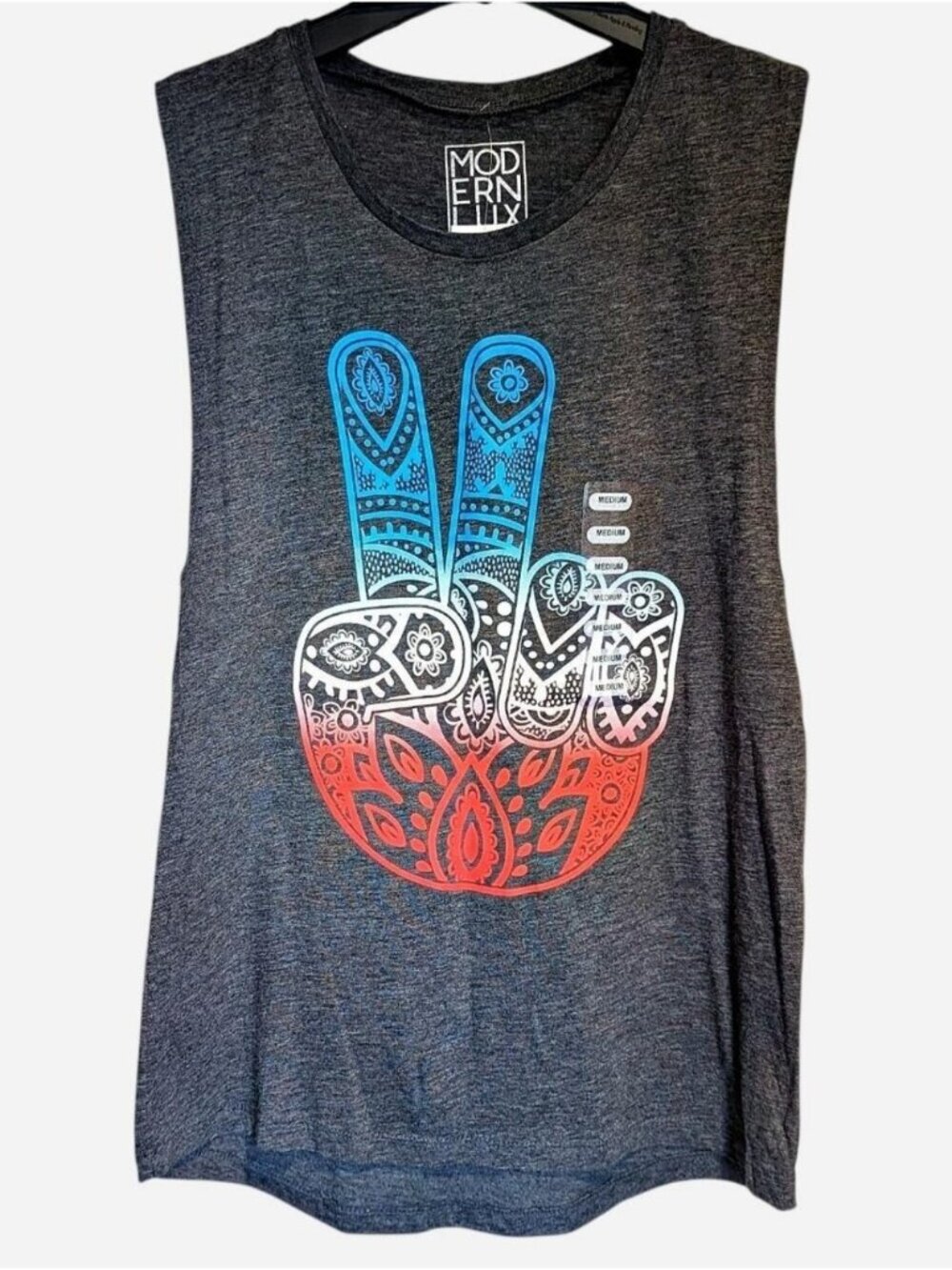 Graphic Muscle Tank Dark Gray